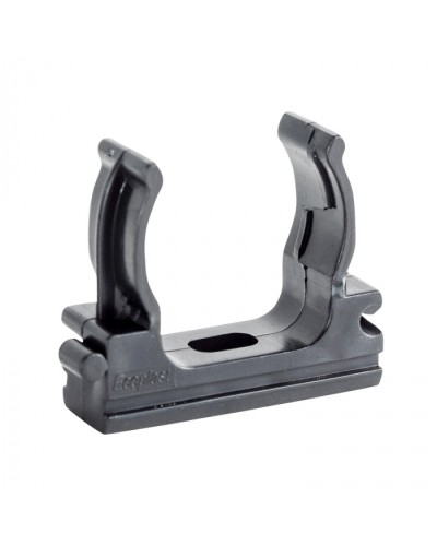 CF32G Держатель (клипса), без галогена, для труб D32мм, цвет чёрный (10шт) Экопласт (41732-10HF-BL) в Октябрьском Держатели, клипсы, скобы Pintop.ru