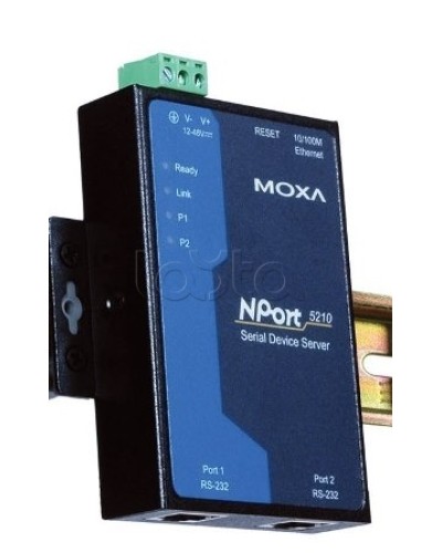 Сервер 2-портовый RS-232 в Ethernet Moxa NPort 5210 в Октябрьском Дополнительное оборудование для ОПС Pintop.ru