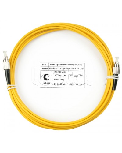Шнур оптический simplex FC-FC 9/125 sm 7м LSZH Cabeus FOP(s)-9-FC-FC-7m в Октябрьском Патч-корды оптические Pintop.ru