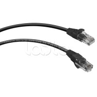 Шнур коммутационный 2xRJ-45/8P8C U/UTP кат.5е (1,5 м) Cabeus PC-UTP-RJ45-Cat.5e-1.5m-BK