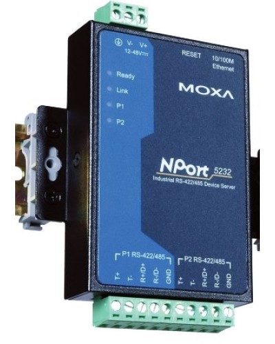 Сервер 2-портовый RS-422/485 в Ethernet Moxa NPort 5232 в Октябрьском Дополнительное оборудование для ОПС Pintop.ru