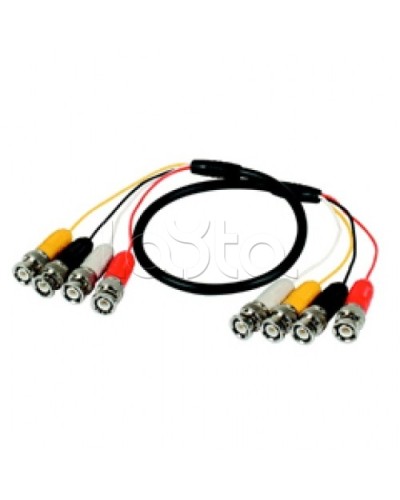 Кабель соединительный 4BNCx4BNC (штекер), 100см Lazso WC414 в Октябрьском Видеоусилители, Модуляторы, Делители Pintop.ru
