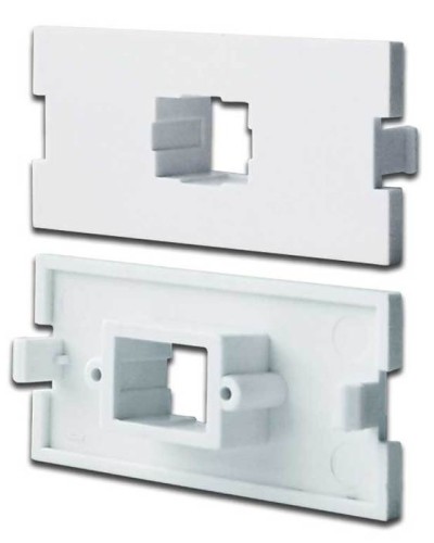 Вставка модульная под SC симплексный адаптер в розетку LAN-MB, белая LANMASTER LAN-MBP-1SC-WH в Октябрьском Коннекторы Pintop.ru