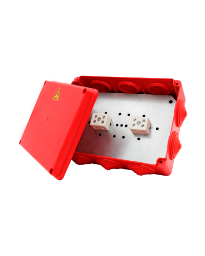 Коробка распределительная огнестойкая КРОПС-П6, IP55, габаритные размеры 240х195х90 мм, для кабелей сечением до 25 мм2, 6 клемм КМ-Профиль (FRJB-KM-P6-25-06-КРОПС-IP55) в Октябрьском Распределительные коробки Pintop.ru