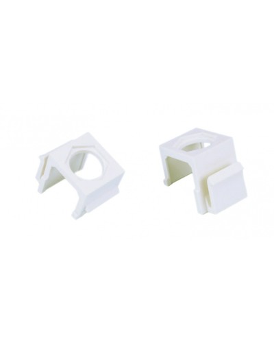 Вставка формата Keystone Jack для коаксиальных разъемов, ROHS, белая Hyperline (KJ1-COAX-WH) в Октябрьском Кроссы оптические Pintop.ru