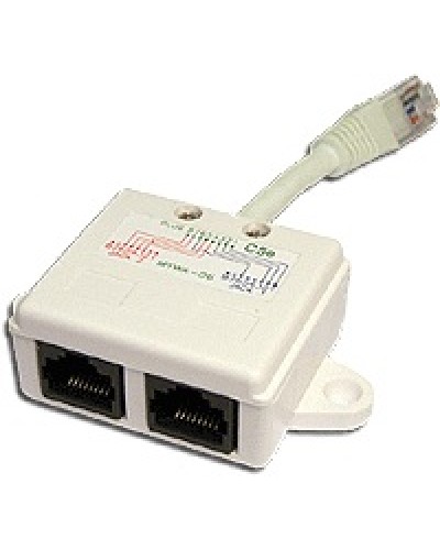 Y-адаптер 1 телефонный и 1 компьютерный порт TWT TWT-Y-E2-U2 в Октябрьском Проходные адаптеры Pintop.ru