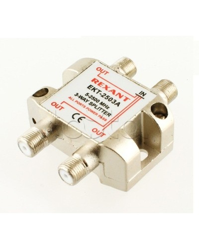 Делитель телевизионный ТВх3 под F разъём 5-2500 МГц СПУТНИК (10шт/уп) REXANT 05-6202 в Октябрьском Системы видеонаблюдения Pintop.ru