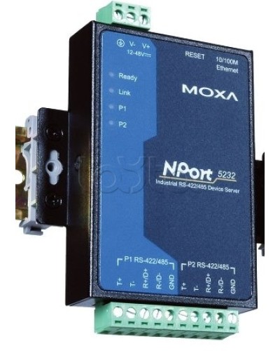 Сервер 2-портовый RS-422/485 в Ethernet Moxa NPort 5232I-T в Октябрьском Дополнительное оборудование для ОПС Pintop.ru