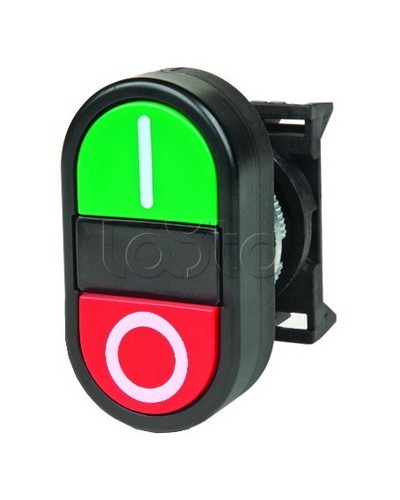 Кнопка двойная плоская, черная DKC ABFTM в Октябрьском Кнопки выхода Pintop.ru