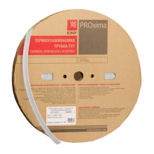 Термоусаживаемая трубка ТУТ нг 60/30 белая рулон EKF PROxima (tut-60-w)