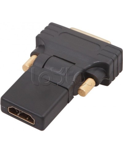 Переходник штекер DVI-D - гнездо HDMI поворотный GOLD (10шт/уп) REXANT 17-6812 в Октябрьском Проходные адаптеры Pintop.ru