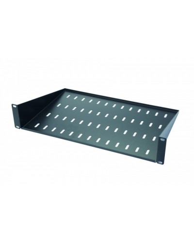Полка консольная 2U, до 15 кг, глубина 400 мм Eurolan 60A-02-40-11BL в Октябрьском Полки для шкафов и стоек Pintop.ru