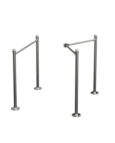 Ограждение прямое Ростов-Дон ОП-Р (Хром) в Октябрьском Ограждения Pintop.ru