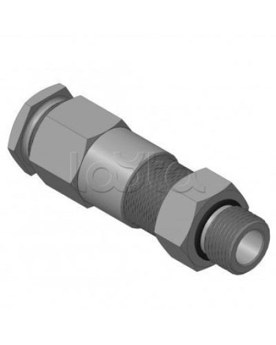 Кабельный ввод для бронированного кабеля с двойным уплотнением резьбой G1/2, внешним диаметром кабеля D=14-18 мм и проходным диаметром кабеля d=8-12 мм Спектрон КВБ-18/12-2У-М-G1/2 в Октябрьском Аксессуары для кабель-канала Pintop.ru