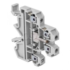 Клемма винтовая двухуровневая JXB-4/35L с перемычкой между уровнями серая EKF (plc-jxb-2-4/35L-gy)