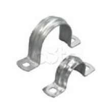 Скоба оцинкованная с двумя отверстиями для трубы D50мм, м.о.8,5-6,0мм (1уп=50шт) Экопласт (43650P-50)