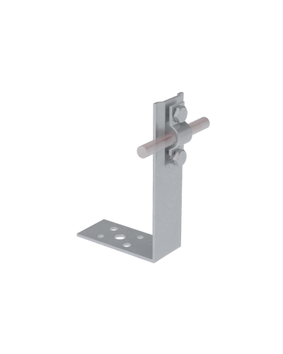 Угловой держатель болтовой для прутка Ø 5-10 мм H80 мм КМ-Профиль (UDB-H80-D5-10) в Октябрьском Монтажные материалы Pintop.ru