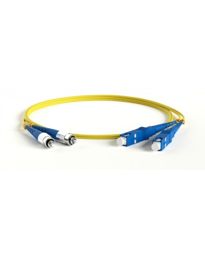 Патч-корд волоконно-оптический Hyperline FC-D2-9-SC/UR-SC/UR-H-20M-LSZH-YL в Октябрьском Патч-корды оптические Pintop.ru