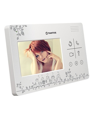 Монитор цветного видеодомофона с кнопочным управлением Tantos LILU LE Совы в Октябрьском Вызывные видеопанели малоабонентные Pintop.ru