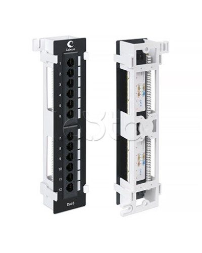 Патч-панель настенная, 12 портов RJ-45 Cabeus (PL-12-CAT.6-WL-DUAL IDC) в Октябрьском Патч панель Pintop.ru