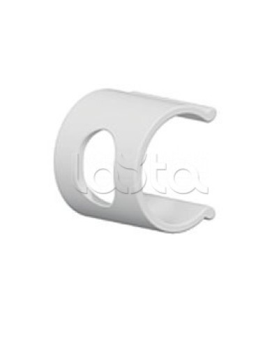 Клипса для крепления наклеек с калиброванными отверстиями D25 (50шт.), цвет белый Экопласт (49626-50W) в Октябрьском Держатели, клипсы, скобы Pintop.ru