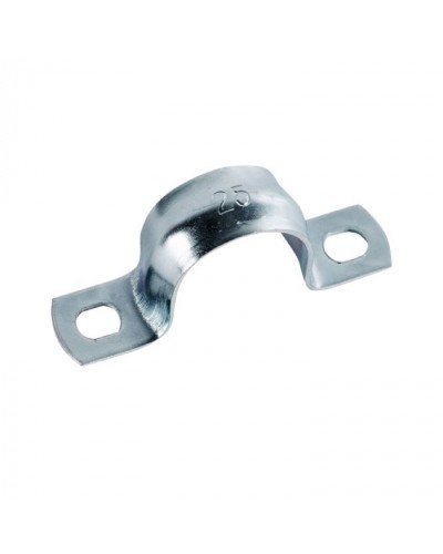 Скоба оцинк. с двумя отверстиями, для трубы D25мм (5шт) Экопласт (43625-5) - Скоба оцинкованная с двумя отверстиями, для трубы D25мм (5шт) Экопласт в Октябрьском Держатели, клипсы, скобы Pintop.ru