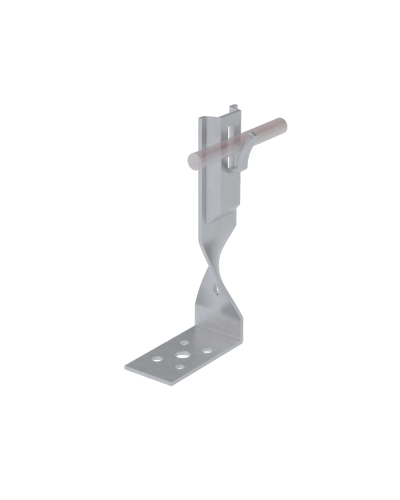 Угловой держатель зажимной скрученный для прутка Ø 5-8 мм H70 мм КМ-Профиль (UDZS-H70-D5-8) в Октябрьском Монтажные материалы Pintop.ru