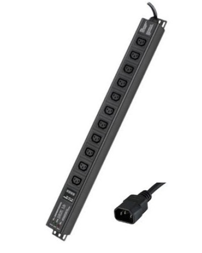 Блок распределения питания вертикальный для 19 шкафов DKC R5VIEC11CDOP в Октябрьском Блоки розеток Pintop.ru