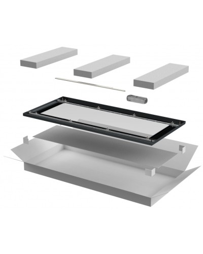 ITK LINEA E Дверь стеклянная 600мм шкафа 24U чер. (LE05-24U6X-DR) в Октябрьском Аксессуары для стоек и шкафов Pintop.ru