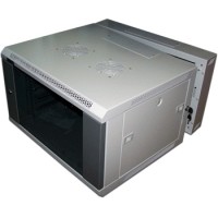 Шкаф настенный серии Pro, 3-секционный, 6U 600x600, металлическая дверь TWT-CBW3M-6U-6x6-GY