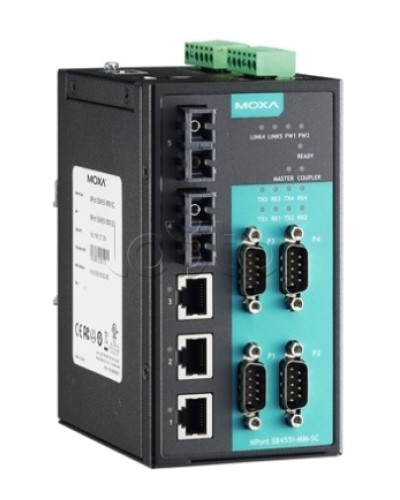 Сервер 4-портовый RS-232/422/485 в Ethernet Moxa NPort S8455I-SS-SC в Октябрьском Дополнительное оборудование для ОПС Pintop.ru