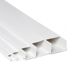 Кабель-канал 60x60x2000, двойной замок, белый (ПожТехКабель)