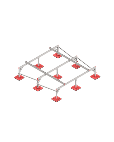Опорная конструкция для установки оборудования TECHNORAPTOR FOOT 2500х2500 КМ-профиль (KM-TR-F-SSEI-2500-2500) в Октябрьском Системы видеонаблюдения Pintop.ru