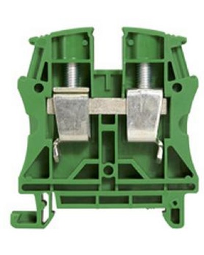 Клемма 16 мм2 однополюсная 1 вход/1 выход, шаг 12 мм, зеленая Viking Legrand 037198 в Октябрьском Клеммные колодки Pintop.ru