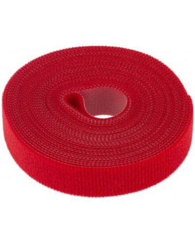 Лента-липучка многоразовая 5 м х 20мм, красная (1 шт/уп) REXANT 07-7524 в Октябрьском Монтажные материалы Pintop.ru