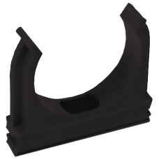 Крепёж-клипса для труб Полистирол черная д32 (25шт/500шт уп/кор) Промрукав (02732ч)