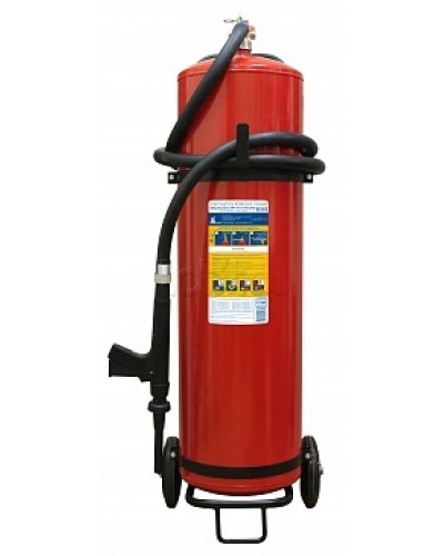 Огнетушитель ПОЖТЕХНИКА ОВП-80(з) МИГ летний (ФторПАВ) на съемн.тележке с перекр. стволом (баллон 100 л, ОТВ 80 л) в Октябрьском Огнетушители Pintop.ru
