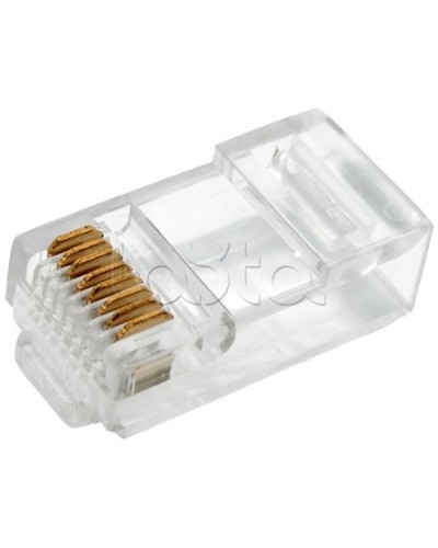 Разъем RJ-45 8P8C, кат. 5е (100шт/уп) REXANT 05-1021 в Октябрьском Коннекторы и разъемы Pintop.ru