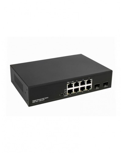 PoE коммутатор Gigabit Ethernet на 8 RJ45 + 2 SFP порта NST NS-SW-8G2G-P в Октябрьском Коммутаторы Pintop.ru