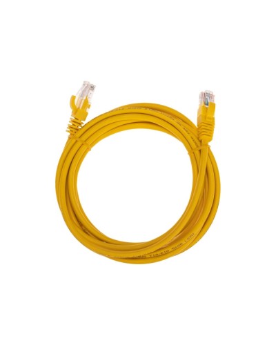 Патч-корд U/UTP, CAT 5e, RJ45-RJ45, 26AWG, LSZH, желтый, 3м REXANT 02-0105-3 в Октябрьском Патчкорды (медные) Pintop.ru