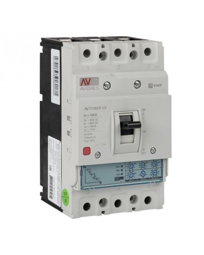 Автоматический выключатель AV POWER-1/3 160А 100kA ETU2.0 EKF AVERES (mccb-13-160H-2.0-av) в Октябрьском Электротехническое оборудование Pintop.ru