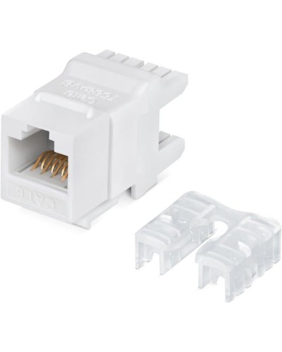 Модуль Keystone Jack RJ-45(8P8C), UTP неэкранированный, CAT 6, тип 180 градусов, белый REXANT PRO 02-0250 в Октябрьском Модули Keystone Pintop.ru