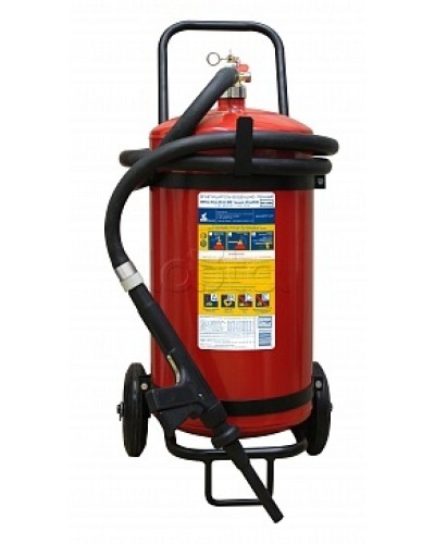 Огнетушитель ПОЖТЕХНИКА ОВП-40(з) МИГ летний (ФторПАВ) на съемн.тележке с перекр. стволом (баллон 50 л, ОТВ 40 л) в Октябрьском Огнетушители Pintop.ru