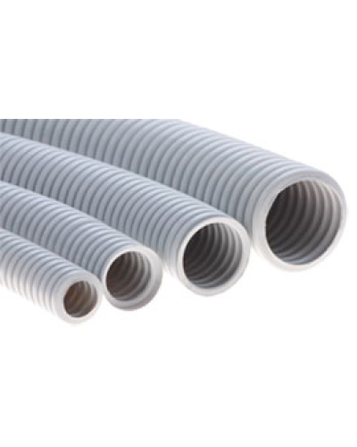 Труба HFFR гофрир. легкая, с зондом,без галогена,ПЛЛ 25ммЭкопласт 20125HFR-W в Октябрьском Труба гофрированная Pintop.ru