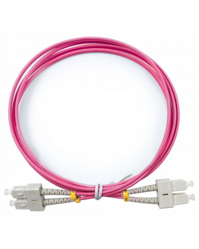 Шнур оптический duplex SC-SC 50/125 mm OM4 2м LSZH Cabeus FOP-50-OM4-SC-SC-2m в Октябрьском Патч-корды оптические Pintop.ru