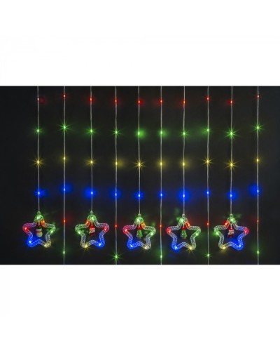 Гирлянда Navigator 95 012 NGF-D035-01 (бахрома звезды и фигурки WW 3*0.6м IP20) в Октябрьском Источники света(Лампы) Pintop.ru