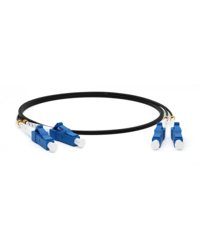 Патч-корд волоконно-оптический Hyperline FC-D2-9-LC/UR-LC/UR-H-25M-LSZH-BK в Октябрьском Патч-корды оптические Pintop.ru