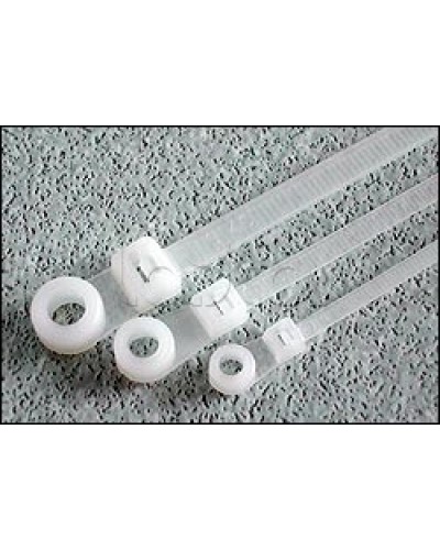 Хомут-стяжка нейлоновый 200x4,8 с отверстием под винт Hyperline GTM-200STC (100 шт/уп.) в Октябрьском Стяжки-хомуты Pintop.ru