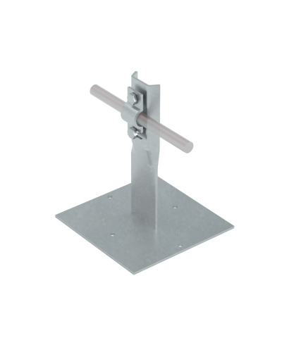 Приклееваемый держатель болтовой для прутка Ø 5-10 мм H90 мм CU КМ-Профиль (PDB-H90-D5-10 CU) в Октябрьском Монтажные материалы Pintop.ru