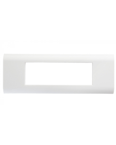 Рамка горизонтальная французский стандарт 6 модулей 45 × 22,5 мм, белый Eurolan (16M-00-26WT) в Октябрьском Комбинированные настенные розетки Pintop.ru